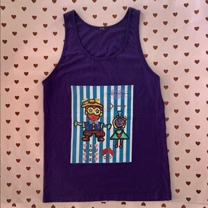 Purple Graphic Tank Top